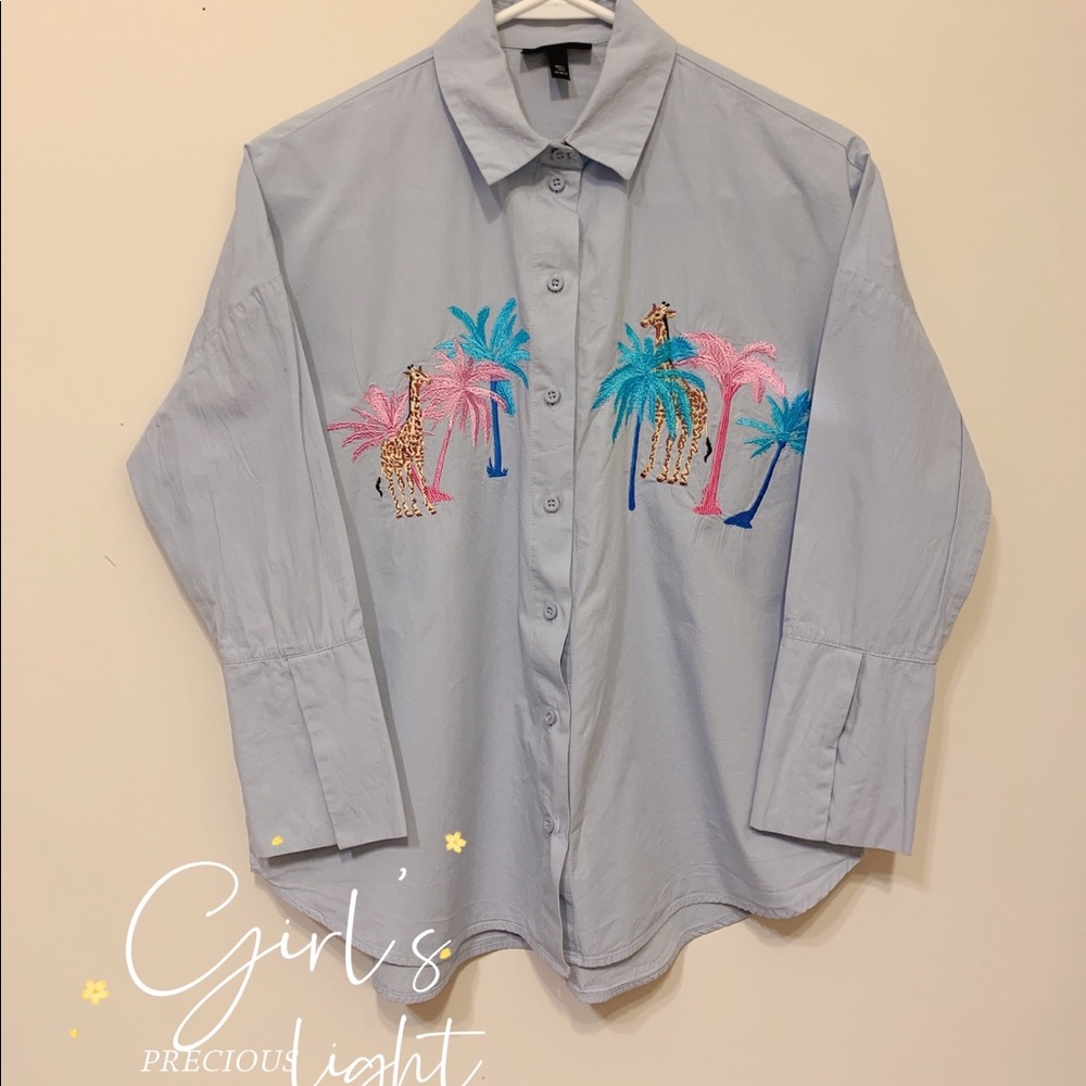 Topshop Petite oversized shirt, size:0